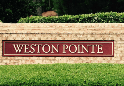 Weston Pointe community entrance.