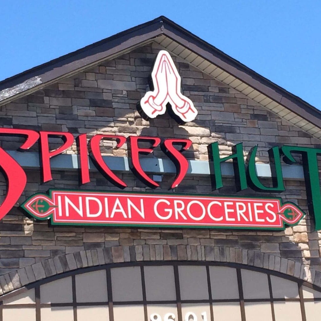 Spices Hut Indian Groceries store sign.